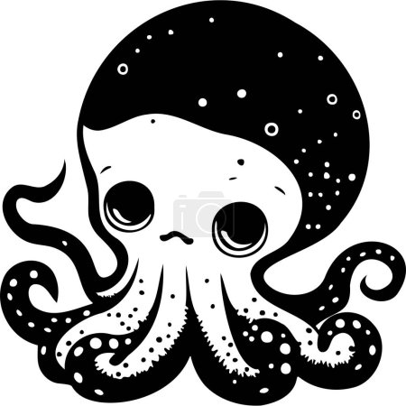 Illustration for Cute Baby Octopus Sea Creature - Royalty Free Image