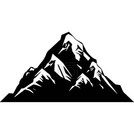 Illustration for Single Lone Mountain Cliff Peak - Royalty Free Image