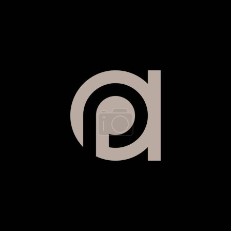 Ilustración de Logo monograma PA o AP. la combinación de las letras A y P se convierte en un símbolo único y original. - Imagen libre de derechos