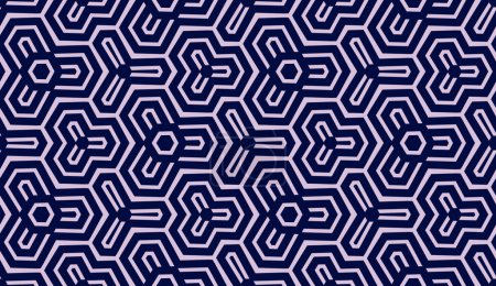 Ilustración de Abstracto poligonal líneas púrpura patrón sin costura - Imagen libre de derechos