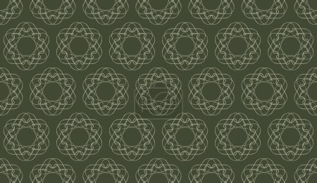Illustration for Abstract luxury elegant ash green and rifle green floral seamless pattern - Royalty Free Image