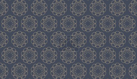 Illustration for Abstract luxury elegant light brown and dark grey floral seamless pattern - Royalty Free Image