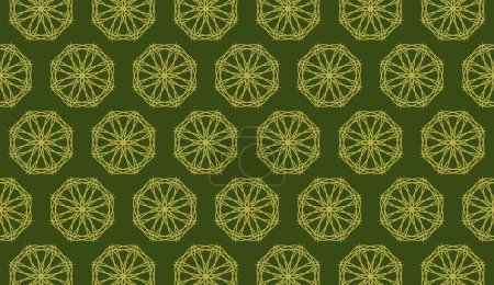 Illustration for Abstract luxury elegant olive green and dark olive green floral seamless pattern - Royalty Free Image