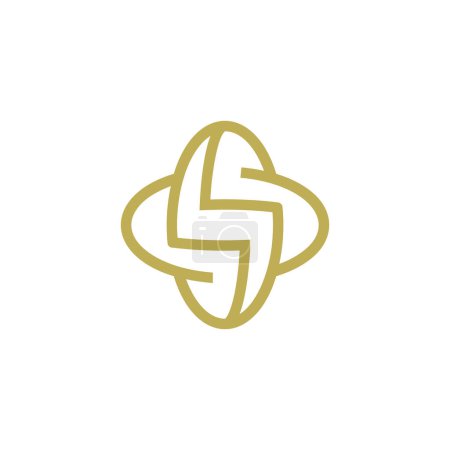 Ilustración de Combinación de rayo, cruz, y la letra S logotipo - Imagen libre de derechos