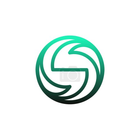 Ilustración de Elegante y sinérgica letra S logo - Imagen libre de derechos