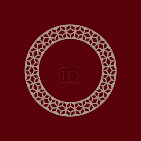 Illustration for Modern ornamental circle frame border decorative pattern - Royalty Free Image