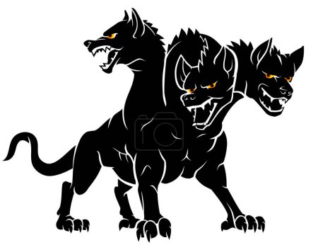 Illustration for Cerberus, Greek Mythical Creature of the Underworld - Royalty Free Image