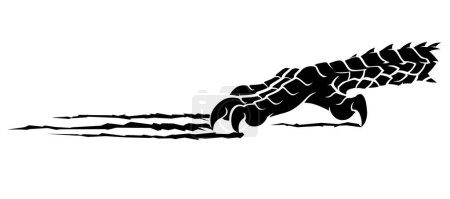 Illustration for Dragon Rip Claw Silhouette Design - Royalty Free Image