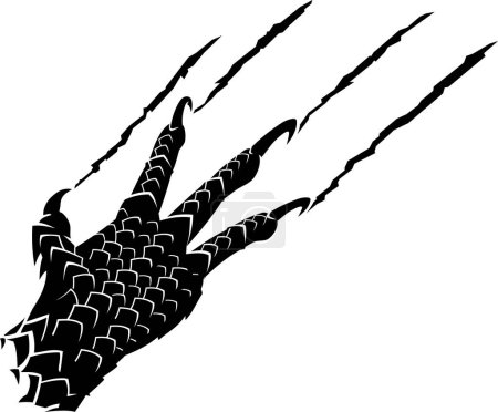 Photo for Dragon Rip Claw Design Silhouette, Front View - Royalty Free Image