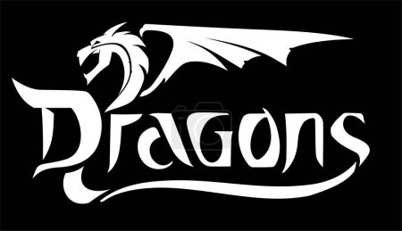 Photo for Dragons Team Logo Design Illustration - Royalty Free Image