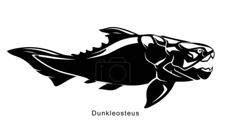 Illustration for Dunkleosteus, Prehistoric Predator Fish, Existed during Late Devonian period - Royalty Free Image