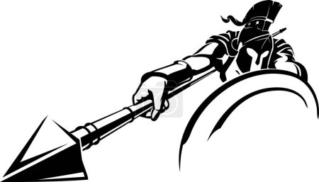Ilustración de Spartan Pierce Strike Sharp Spear - Imagen libre de derechos