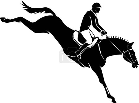 Illustration for Equestrian Sport, Male Riding Horse - Royalty Free Image