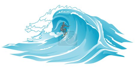 Photo for Surfers Sea Wave, Summer Water Sport - Royalty Free Image