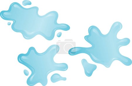 Abstract Blue Slime or water Set