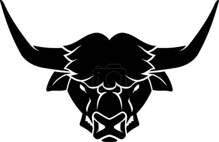 Black Bull Mascot Silhouette