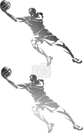 Calligraphic Basketball Lay Up