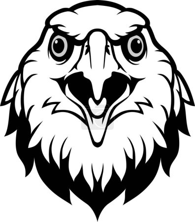 Eagle Head Sport Mascot Front View