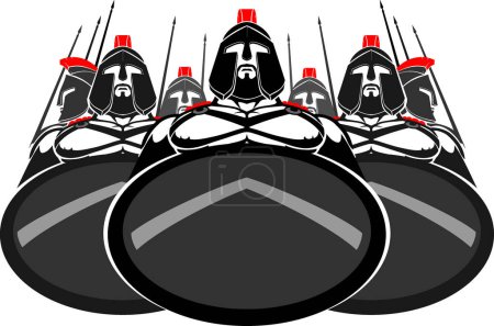 Photo for Medieval Spartan Troops vector illustration - Royalty Free Image