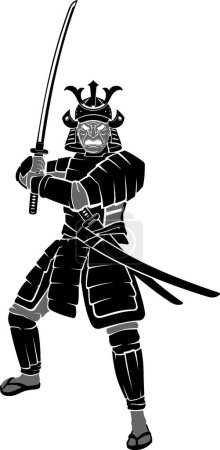 Illustration for Samurai Warrior Full Body Armor - Royalty Free Image