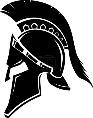 Photo for Spartan Helm Design Calligraphic, Side View - Royalty Free Image