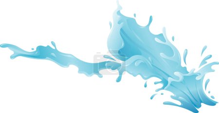 Photo for Water Splashing Mid Air, 3D Style Vector - Royalty Free Image