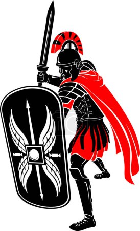 Illustration for Roman Centurion Medieval Soldier - Royalty Free Image