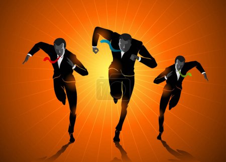 Photo for Corporate Heroes, Businessmen rushing forward - Royalty Free Image