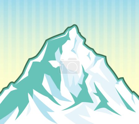 Téléchargez les illustrations : Montagne enneigée-Formation de neige scène hiver - en licence libre de droit