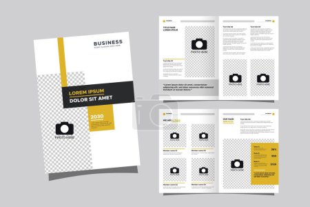 Illustration for Creative business magazine design with vibrant colors template design illustration - Royalty Free Image