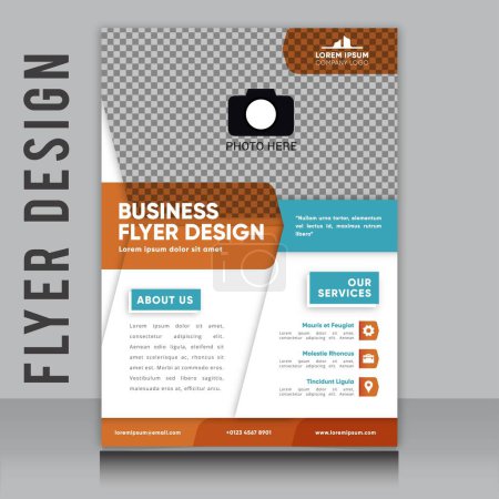 Illustration for Creative business brochure flyer design with vibrant colors template design illustration - Royalty Free Image