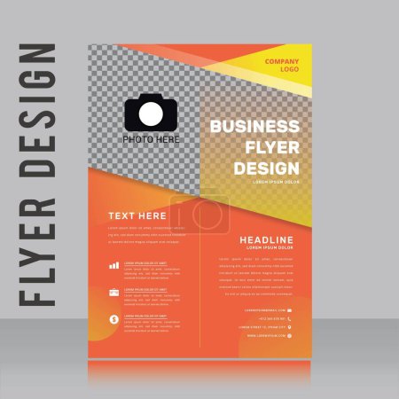 Illustration pour Brochure commerciale créative conception flyer avec des couleurs vibrantes illustration de conception de modèle - image libre de droit