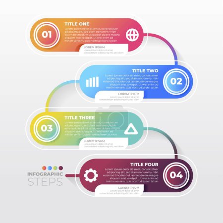 Illustration for Modern Infographic elements & tools business infographic template, can be used for presentation, web or workflow diagram layout - Royalty Free Image