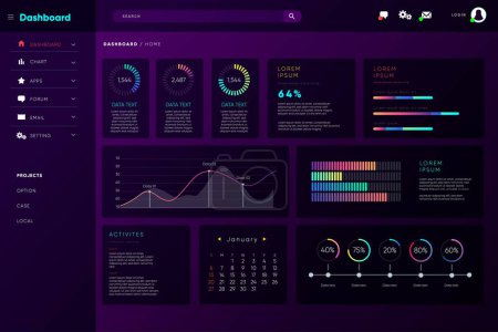 Illustration for Modern Infographic element collection & tools business infographic template, can be used for presentation, web or workflow diagram layout - Royalty Free Image