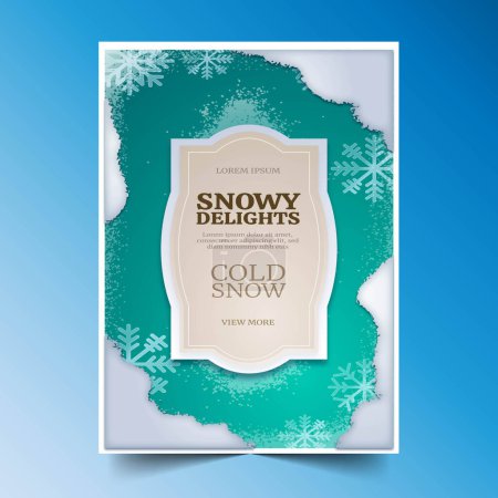 Illustration for Realistic banner collection wintertime season design vector illustration - Royalty Free Image