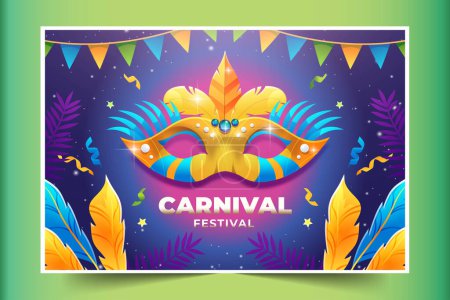 Ilustración de Gradiente carnaval fondo diseño vector ilustración - Imagen libre de derechos