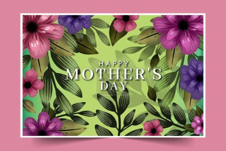 Illustration for Floral mother s day design vector illustration - Royalty Free Image