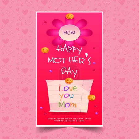 Illustration for Flat mother s day banner set design vector illustration - Royalty Free Image