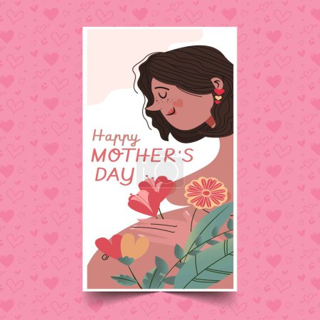 Ilustración de Madre floral s banners día conjunto diseño vector ilustración - Imagen libre de derechos