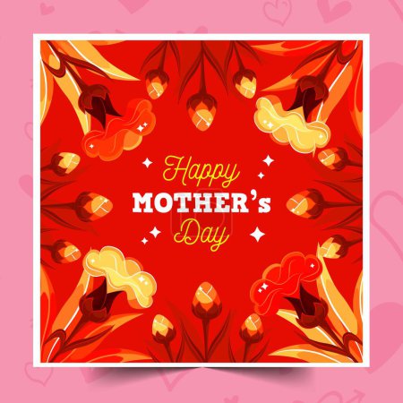 Ilustración de Madre floral s día diseño vector ilustración - Imagen libre de derechos