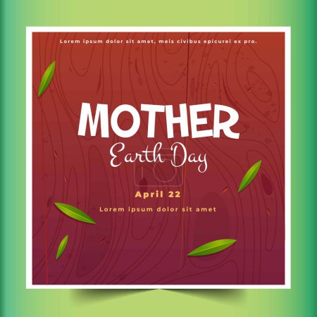 Illustration for Flat mother earth day banners collection design vector illustration - Royalty Free Image