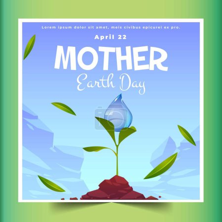 Illustration for Flat mother earth day banners collection design vector illustration - Royalty Free Image