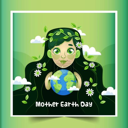Illustration for Flat mother earth day design vector illustration - Royalty Free Image