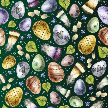 Ilustración de Acuarela Pascua patrón diseño vector ilustración - Imagen libre de derechos