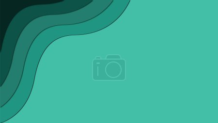 Téléchargez les photos : Moderne abstrait fluide coloré élégant ondulé décoratif blanc et vert fond de coupe de papier Conception vectorielle - en image libre de droit