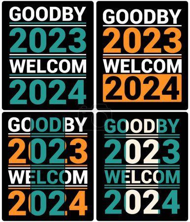 Téléchargez les photos : HAPPY NEW YERK 2024 T SHIRT DESIGN - en image libre de droit