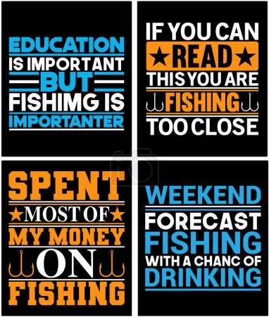 Photo for Typography fishing t shirt design, if you want you can use it for other purpose like mug design, sticker design, water bottle design and etc - Royalty Free Image