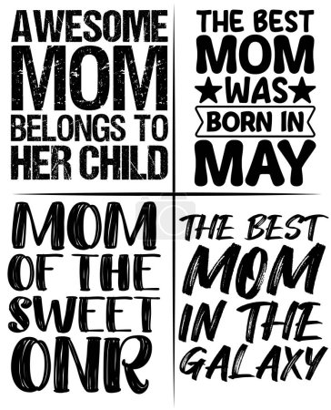 Photo for Typography mom t shirt designif you want you can use it for other purpose like mug design, sticker design, water bottle design and etc - Royalty Free Image
