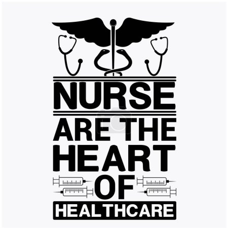 Illustration for NURSE T SHIER DESIGN   if you want you can use it for other purpose like mug design, sticker design, water bottle design and etc - Royalty Free Image