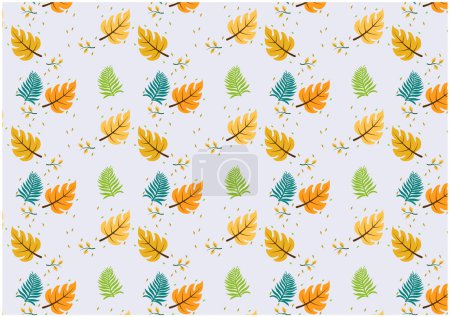 Photo for Painted leaves pattern and background design, flowers pattern design, background pattern, new, design, - Royalty Free Image